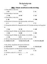 Phiếu ôn tập môn Toán Lớp 2